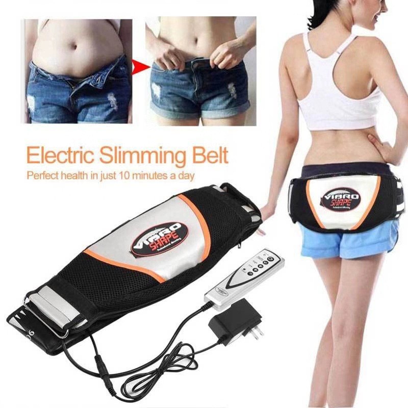 [BH 1 đổi 1]Đai rung nóng Vibro Shape CHÍNH HÃNG, Đai massage giảm mỡ toàn thân HIỆU QUẢ NHANH(MSP1064)