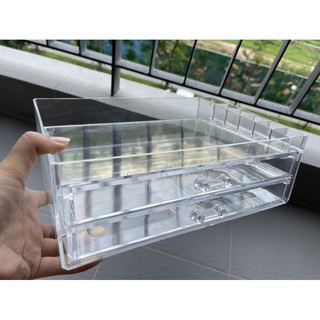 ( Thanh lý hàng vỡ nhẹ) Khay đựng mỹ phẩm 6 ô son kèm 2 ngăn kéo
