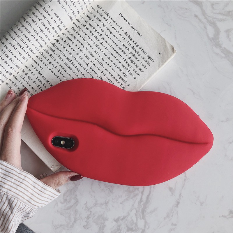 Ốp Điện Thoại Silicon Mềm Hình Đôi Môi 3d Cho iphone 15promax 14promax 13promax x xs max xr 7 8 plus 11 pro max 11 12 12promax