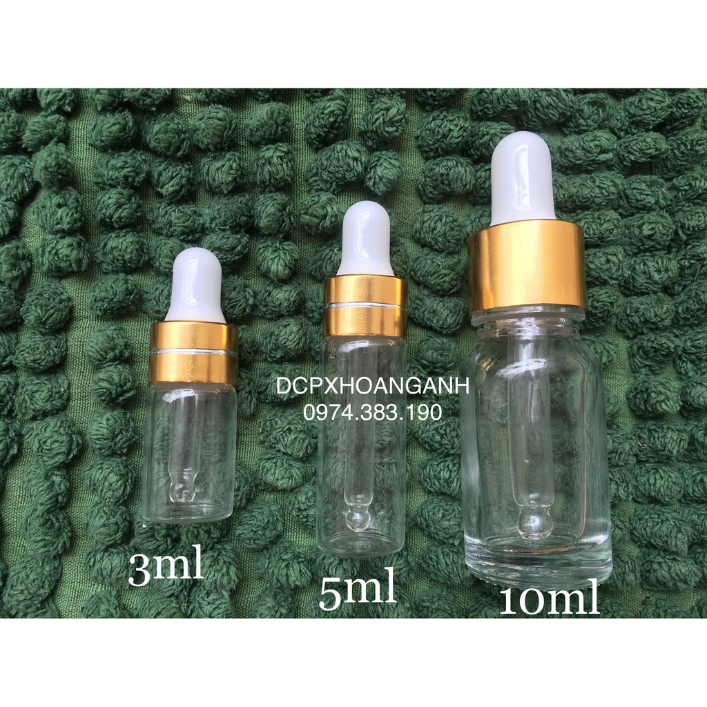 Lọ Chiết Serum Chiết Tinh Dầu Làm Đẹp Và Chiết Mực Xăm 3ml 5ml 10ml | Phụ Kiện Spa
