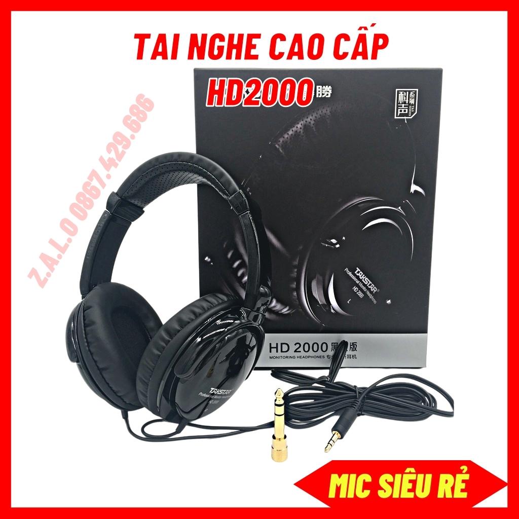 Tai Nghe Chụp Tai HD2000 Siêu Cao Cấp Cho Chất Âm Hay Nhất Tặng Kèm 1 Đầu Chuyển Đổi 6.5ly