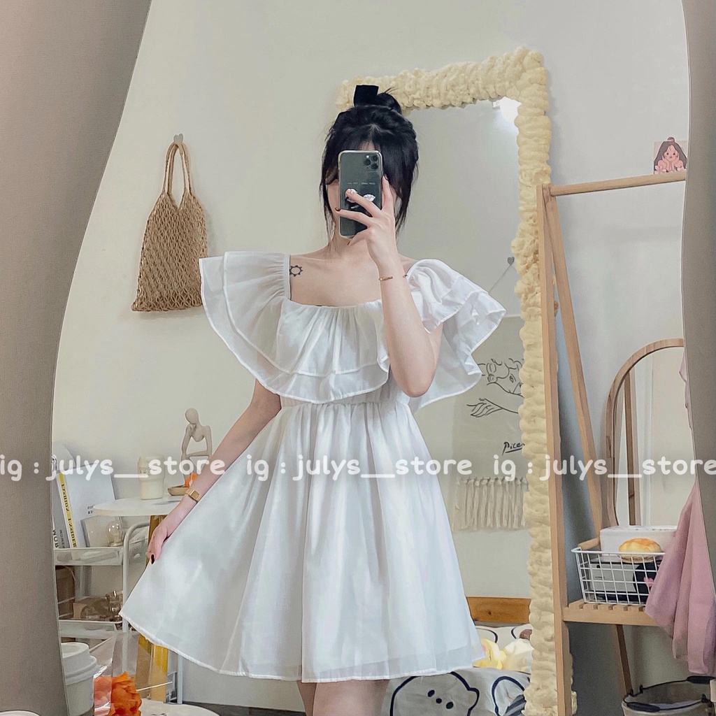 Váy bèo ngực cánh tiên đan dây lưng (ảnh thật shop chụp kèm video)