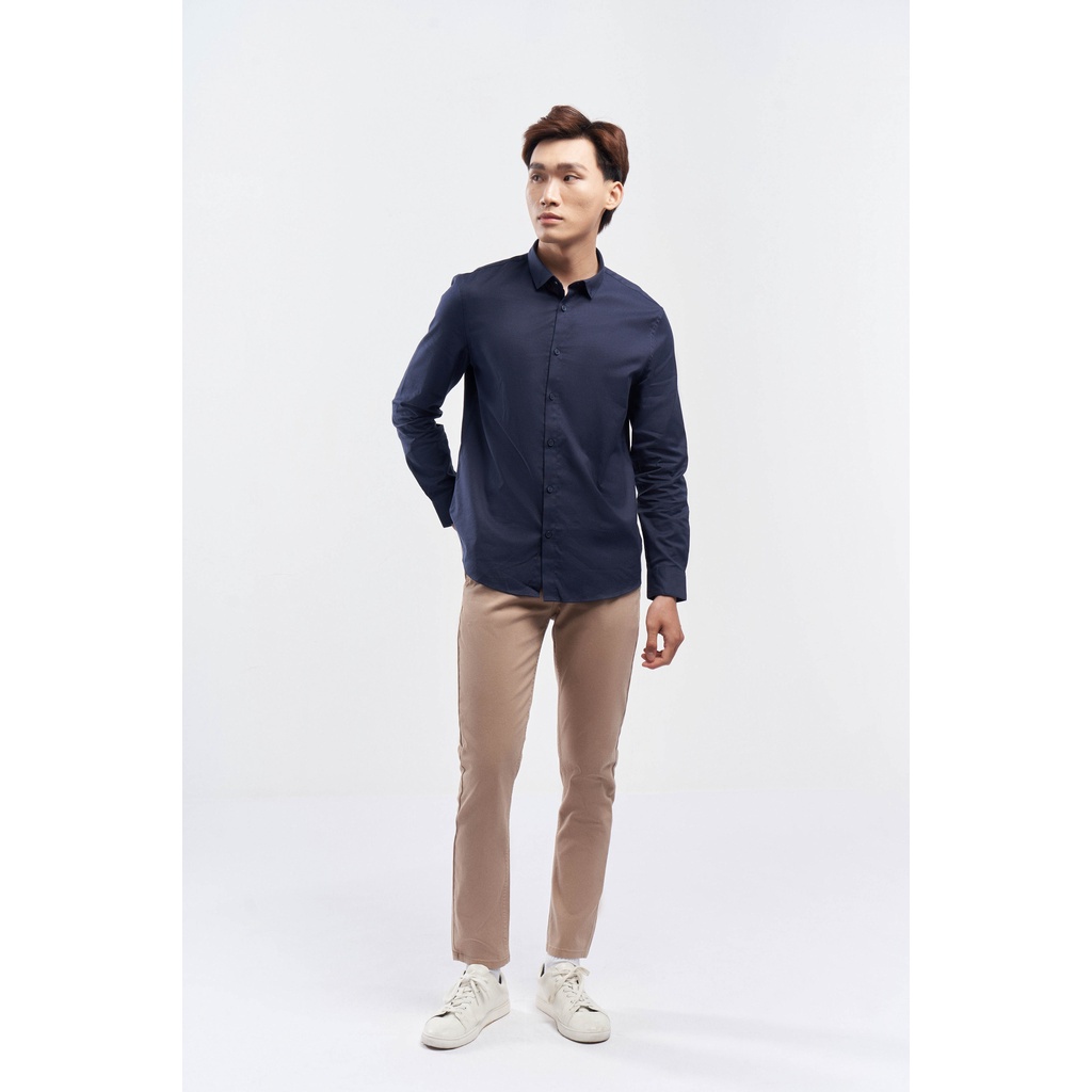 Áo Sơ Mi Nam Tay Dài Trơn Form Fitted - Routine 10F20SHL039