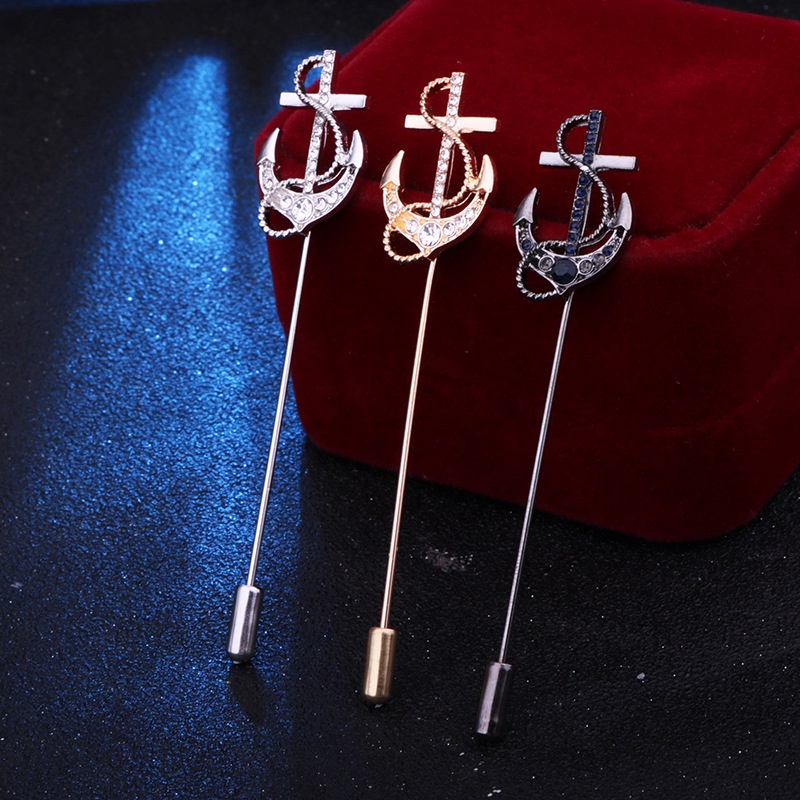 EFAN Hàng Mới Về Ghim Cài Áo Dài Thẳng Hình Bánh Lái Thuyền Đi Biển Phong Cách Hải Quân Dành Cho Nam