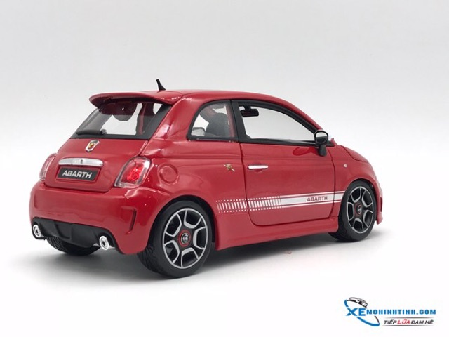 Xe mô hình New Fiat 500 Abarth Bburago 1:18 (Đỏ)