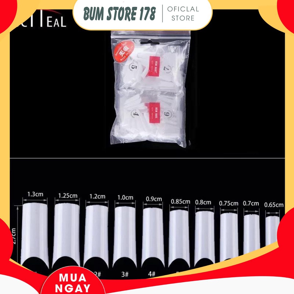 Móng Nối (Bịch 500 Cái Từ Size 1->10)
