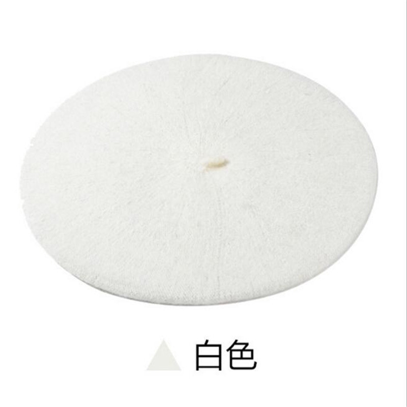 【sweet】Korean Women retro Classic Warm Hairy Beret Hat candy color Fedora Beanie Cap