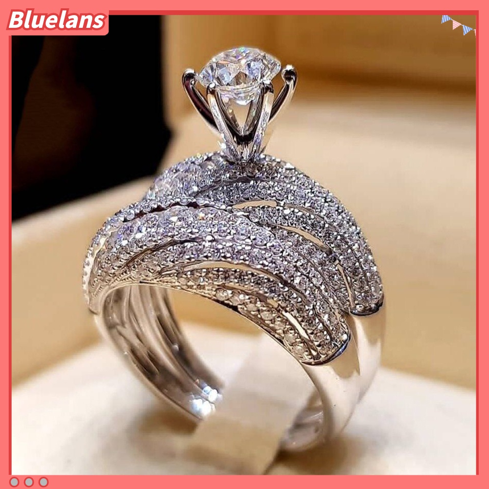 Nhẫn Hợp Kim Đính Đá Kiểu Dáng Cổ Điển Cho Nữ