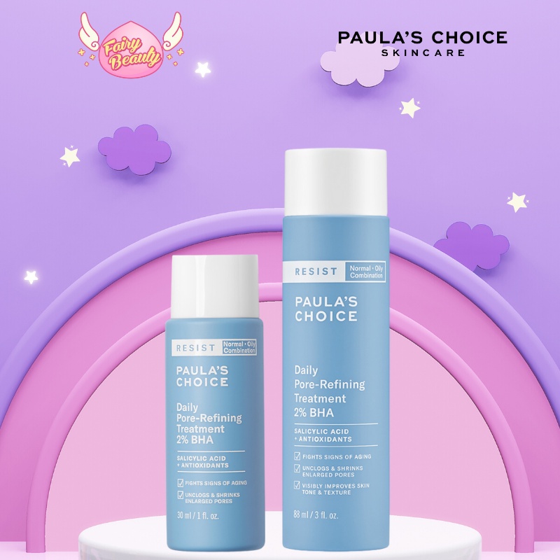 [PAULA'S CHOICE] BHA Se Khít Lỗ Chân Lông Cho Da Dầu Lão Hóa Resist Daily Pore Refining Treatment 2% BHA 88ml (Mã 7820)