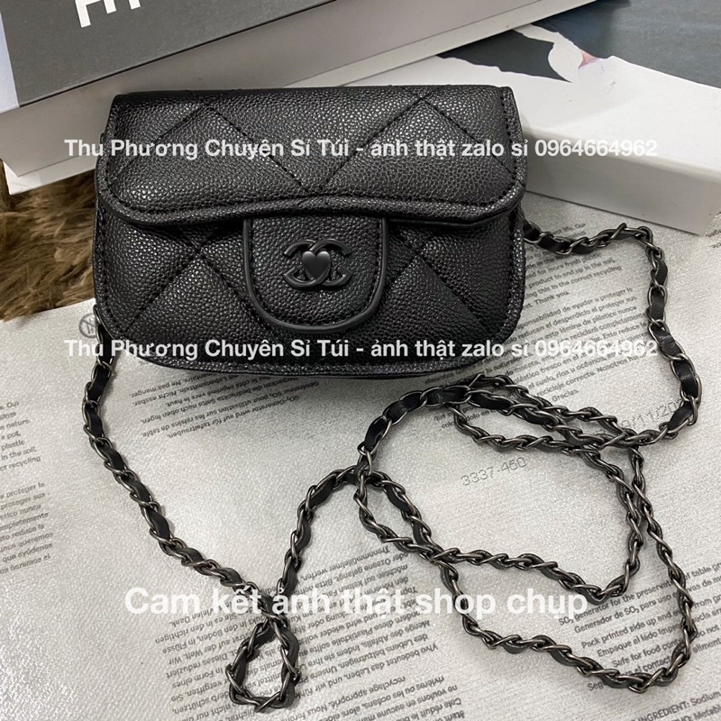 Túi mini đeo chéo trần trám to hàng hàng đẹp full hộp (cam kết chuẩn ảnh)