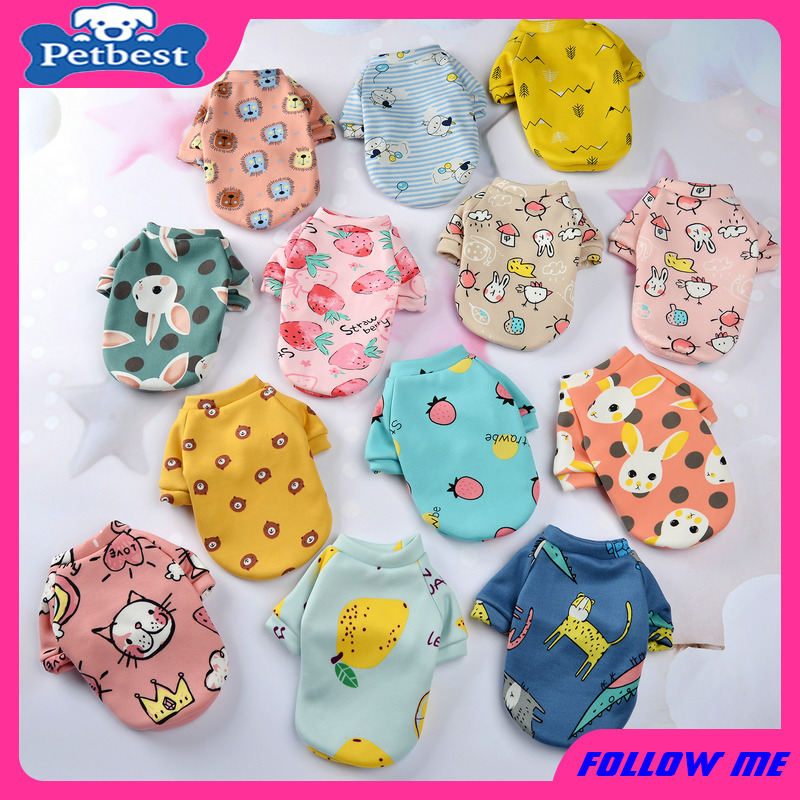 Áo Họa Tiết Hoạt Hình Dễ Thương Cho Thú Cưng