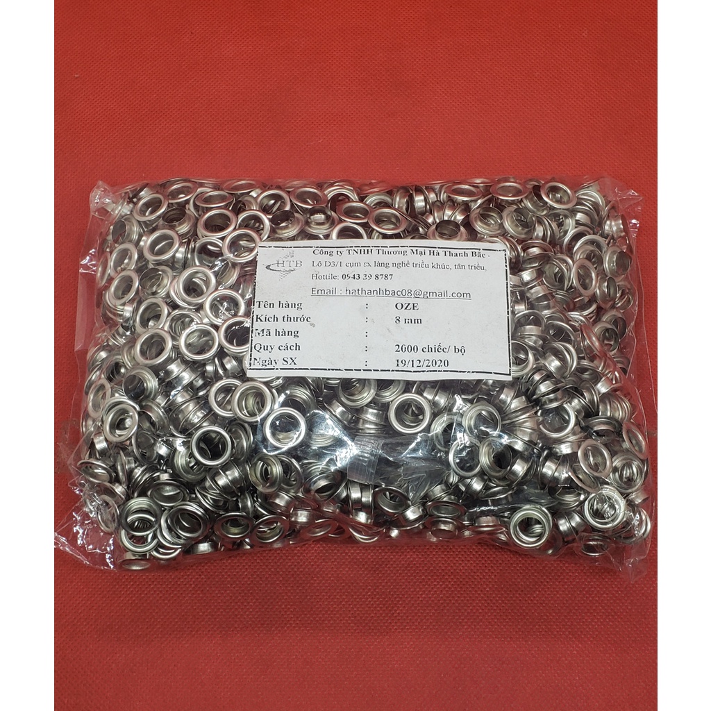 Khoen ore Khoen mắt cáo Khoen oze từ 4mm đến 12mm bằng INOX không gỉ  - 100 cái / túi
