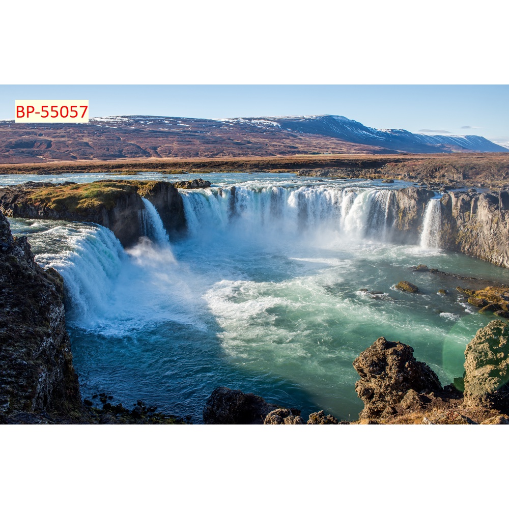 Tranh 3d thác nước chảy trong lành, tươi mát phù hợp nhiều không gian