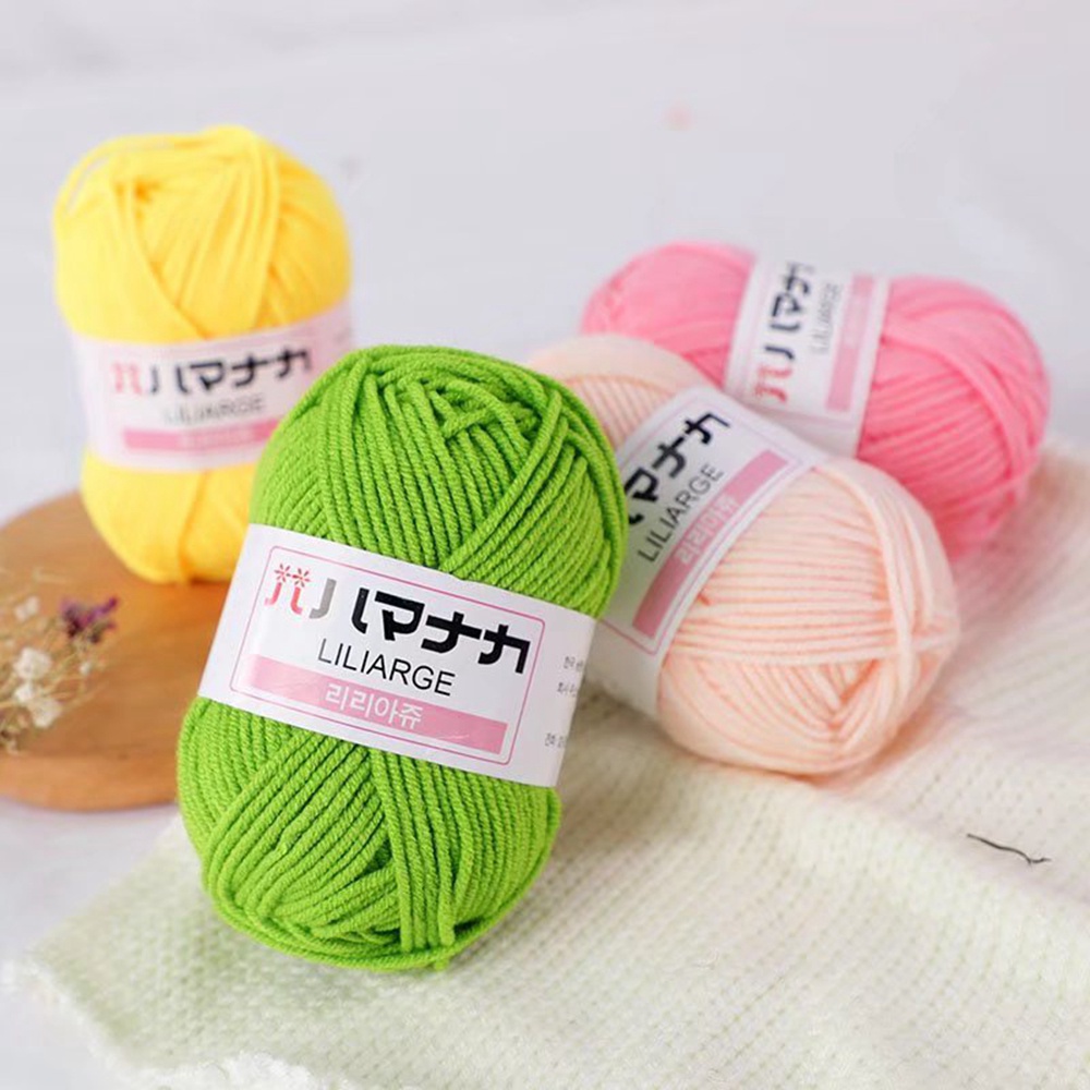 Cuộn Len Cotton Sữa 4 Lớp Chất Lượng Cao Dùng Đan Khăn Choàng Mũ Áo Len Thủ  Công 25G - Mixasale