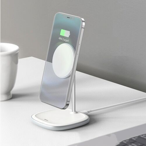Bộ sạc không dây Baseus Swan, Giá đỡ để bàn tích hợp sạc cho iPhone 12, 15W