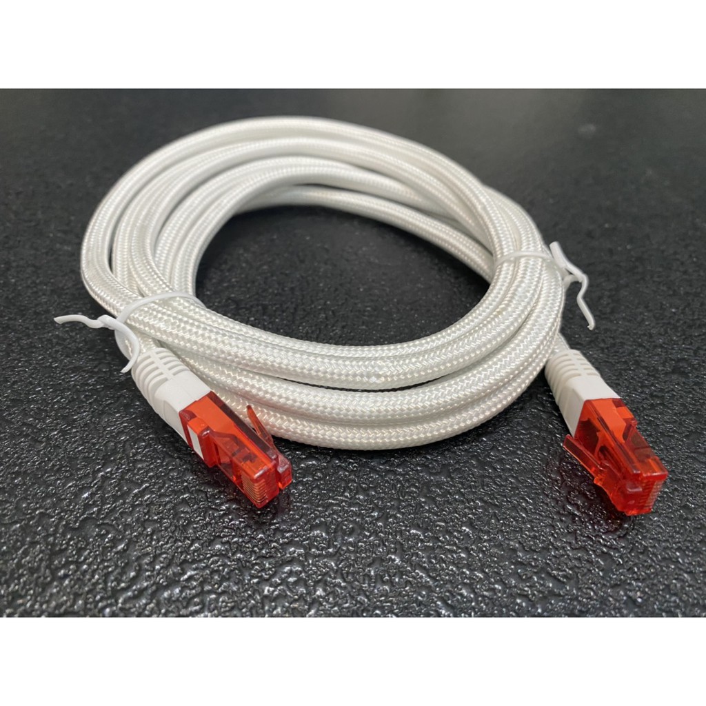Cáp mạng lõi đồng đúc sẵn  2 đầu CAT 5E dài 2M -BỌC DÙ SIÊU BỀN-TRUYỀN TẢI TÍN HIỆU TỐC ĐỘ CAO