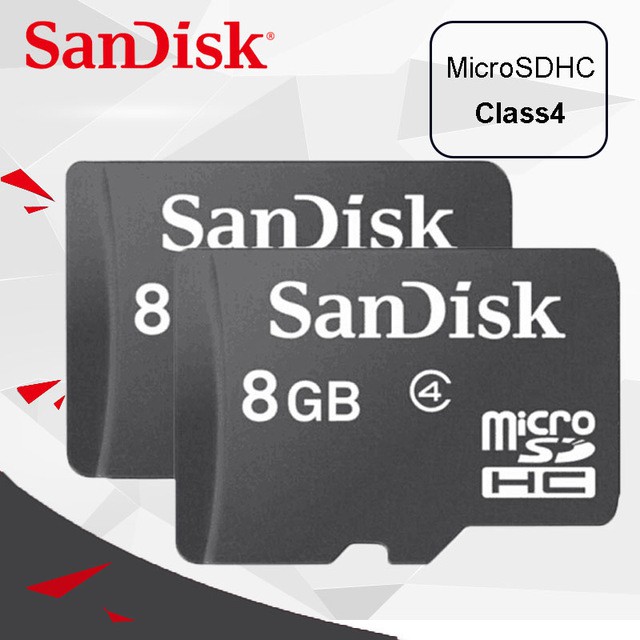 Thẻ nhớ MicroSDHC Sandisk 8GB Class 4 + Tặng 01 adapter microSD