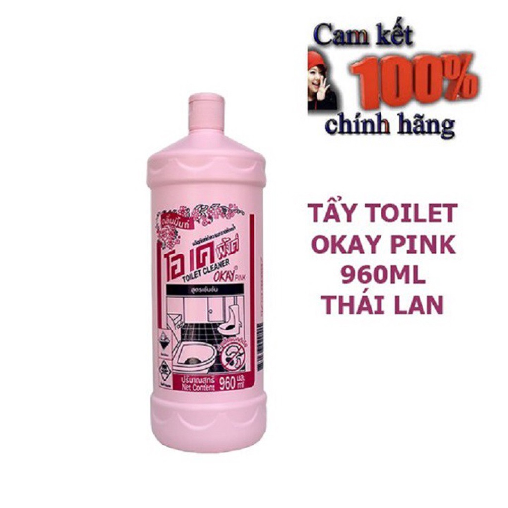 Nước Tẩy Toilet Okay Pink hàng Thái Lan chính hãng 960ml