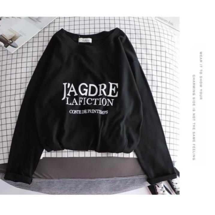 Áo thun DÀI TAY in chữ J’AGDRE dáng rộng nam nữ cực trend, áo phông unisex form rộng cá tính ་ ‣ * ! *