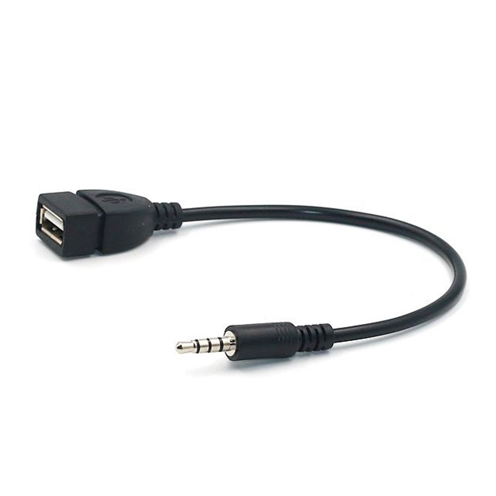 Cáp âm thanh đầu cắm 3.5 mm sang cổng USB 2.0 cho xe hơi