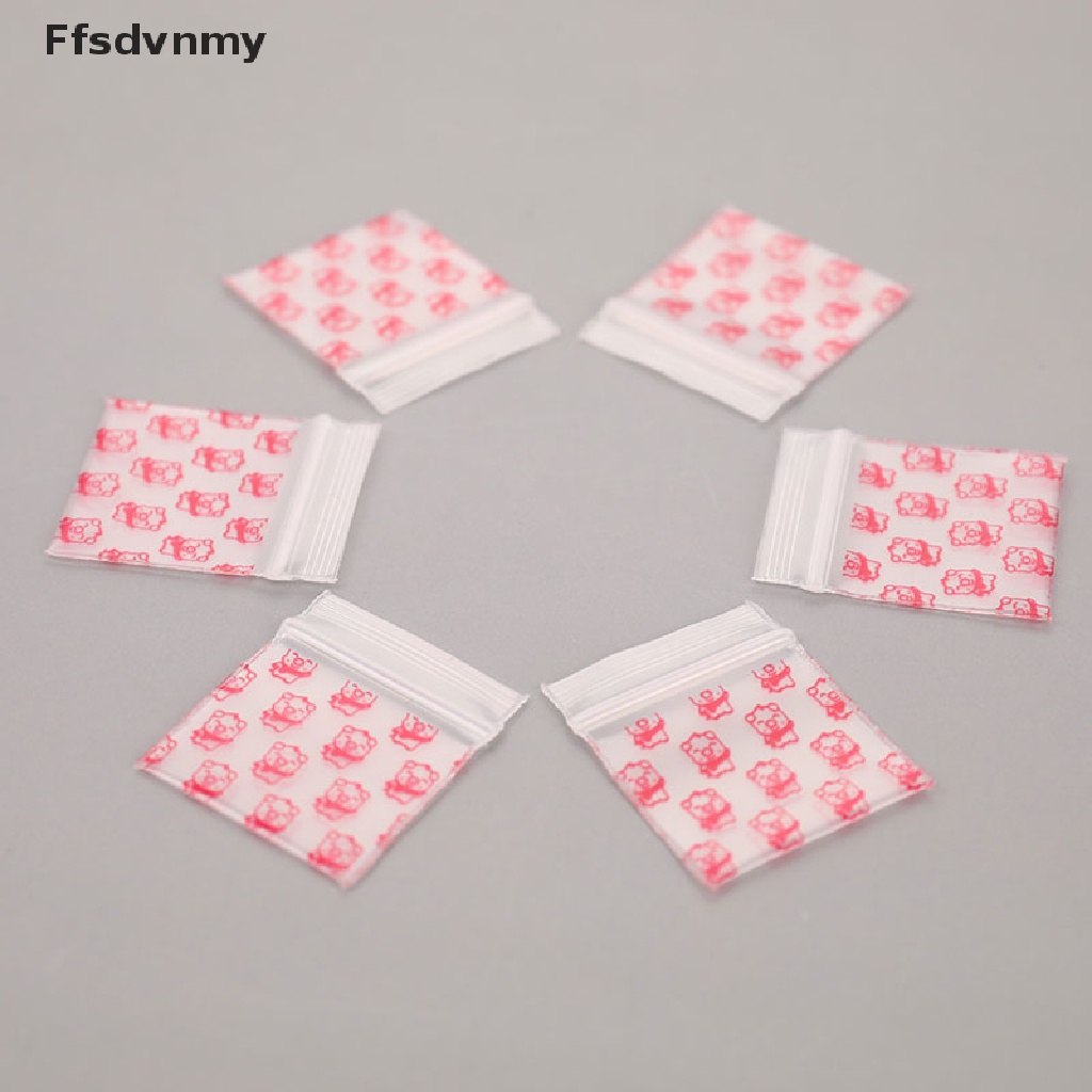 Set 100 túi đựng đồ khóa zip nhựa mini tiện lợi
