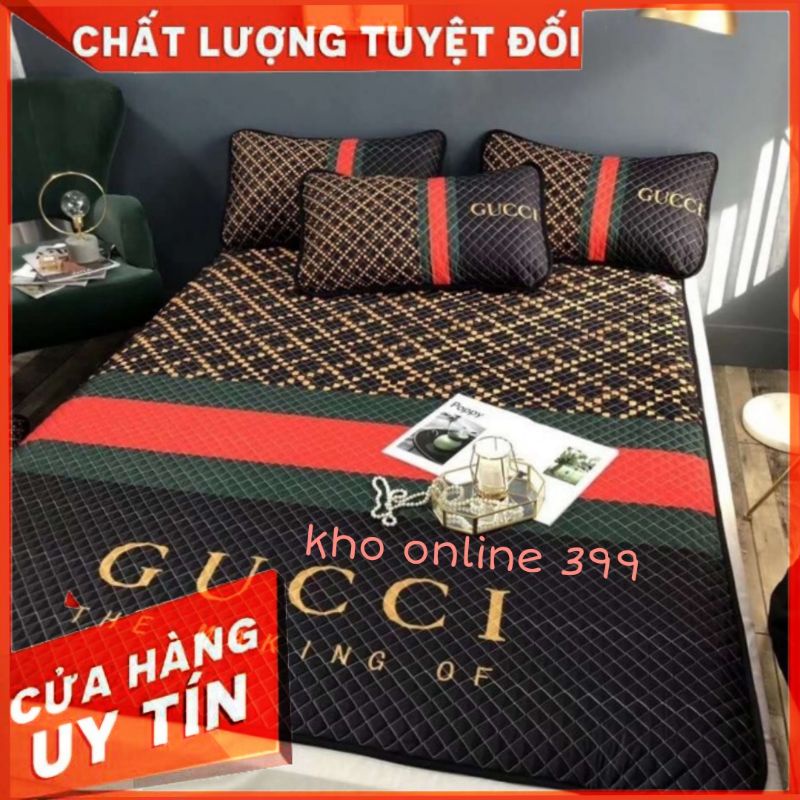 [RẺ VÔ ĐỊCH] chiếu điều hòa cao su non mẫu thương hiệu lv, guci, chanel, shop sỉ chăn ga gối nệm