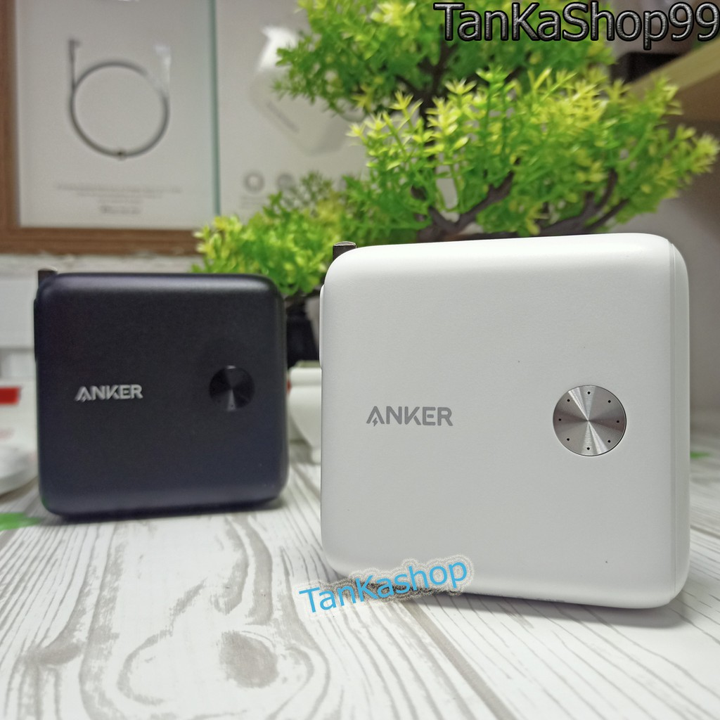 Củ Sạc Kiêm Pin Dự Phòng Anker Fusion 10.000mAh - A1623, Sạc Nhanh PD 20W Cho Iphone, QC 3.0 Cho Androi