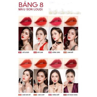 SON LOUDI LIPSTICK KEM LÌ 8 MÀU