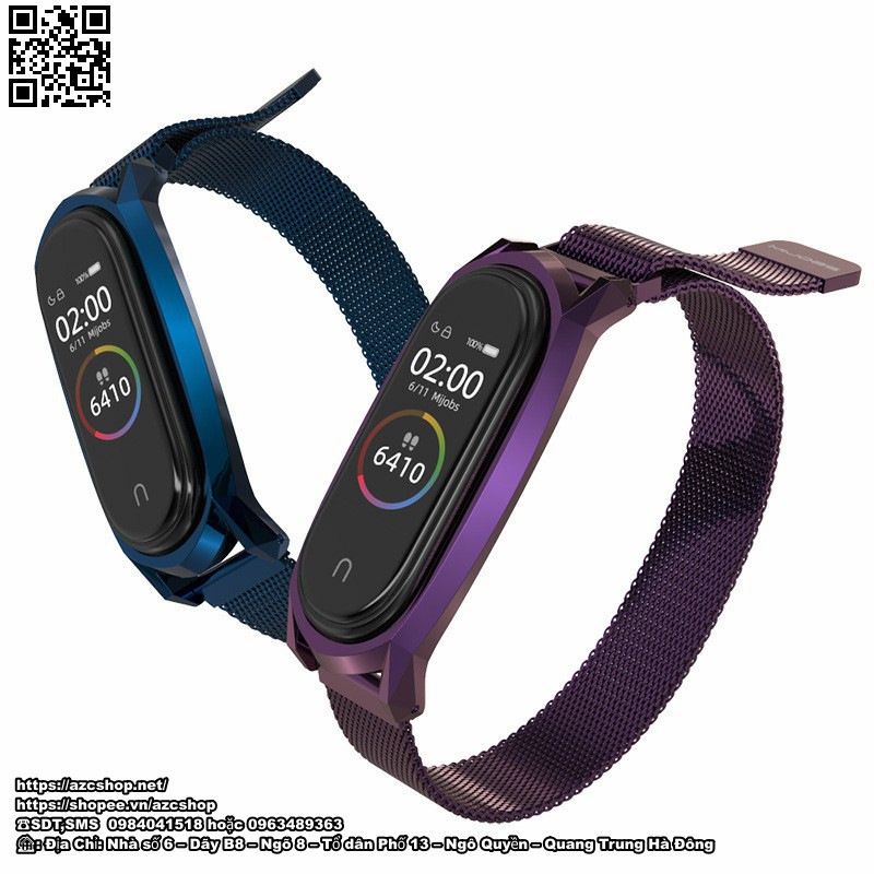 Dây Miband 5 Miband 4 Nam Châm V-Class Mijobs - Hàng Chính Hãng Mijobs Xịn