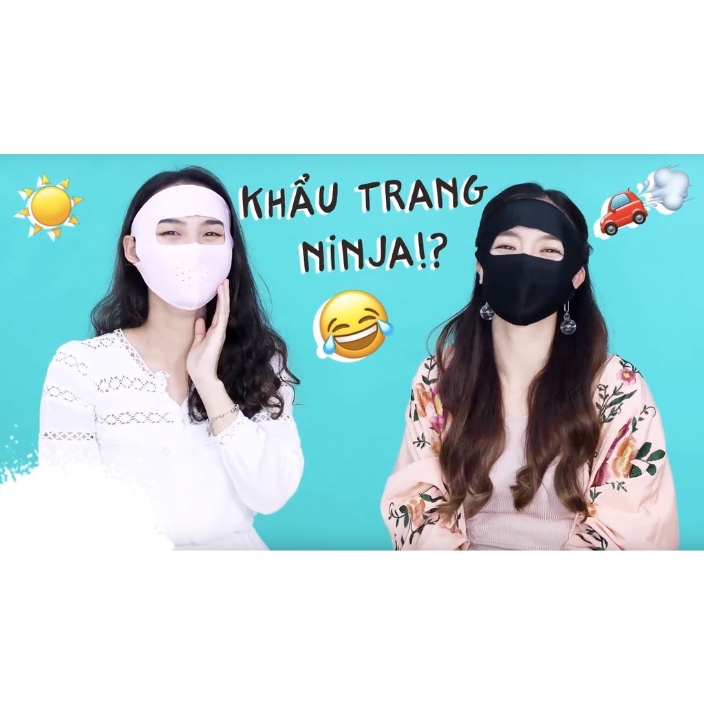 Khẩu trang ninja che kín mặt - khẩu trang vải chống nắng chống tia UV hot hè 100165