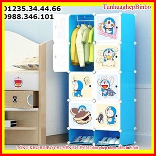 Tủ quần áo lắp ghép Doremon cho bé hàng loại 1