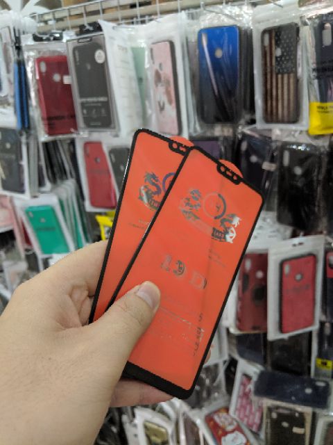 Cường lực 19D Xiaomi Mi 8 Lite full màn full keo chất đẹp ôm màn 2.5D