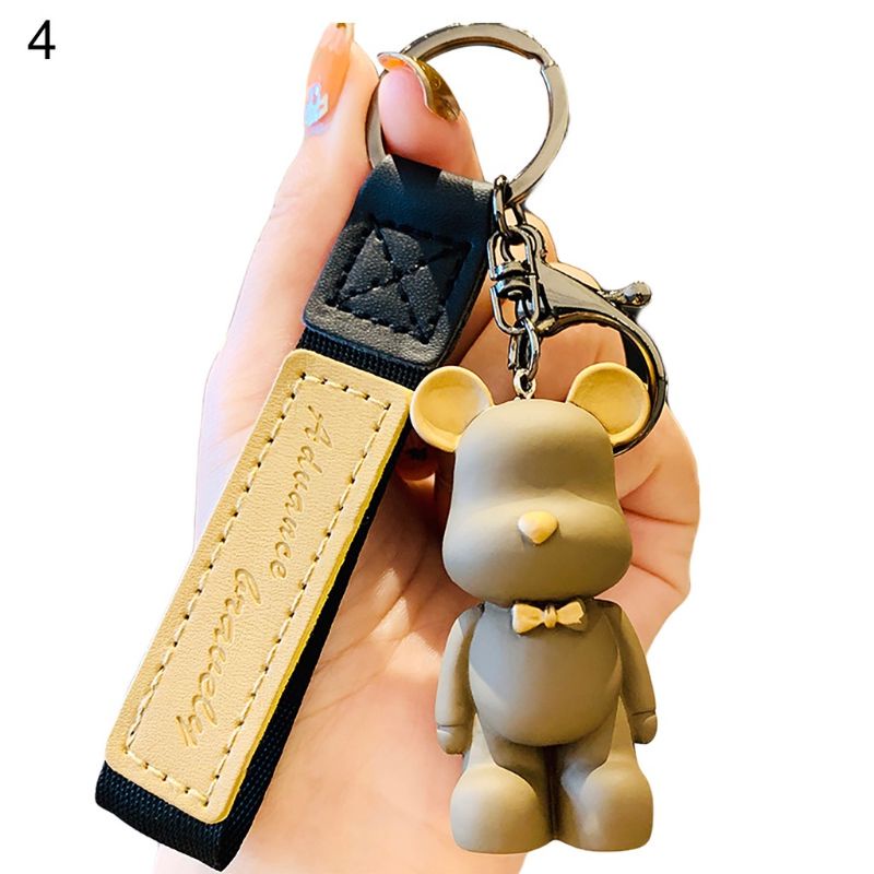 Móc Chìa Khóa Hình Chú Gấu Bằng Nhựa Resin Thân Thiện Với Da Cho Nữ