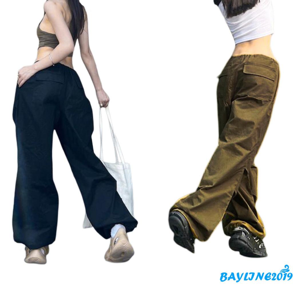 Quần Dài Dáng Rộng Lưng Thun Dây Rút Thời Trang Mùa Xuân Cho Nữ