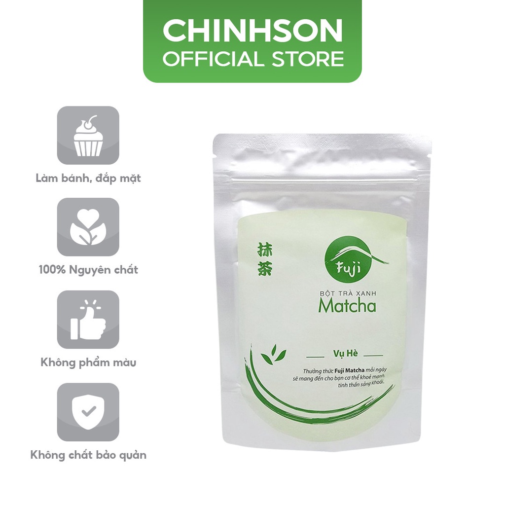 Bột Trà Xanh Matcha Hè Nguyên Chất Làm Bánh & Nấu Ăn 100g/30g - Chính Sơn