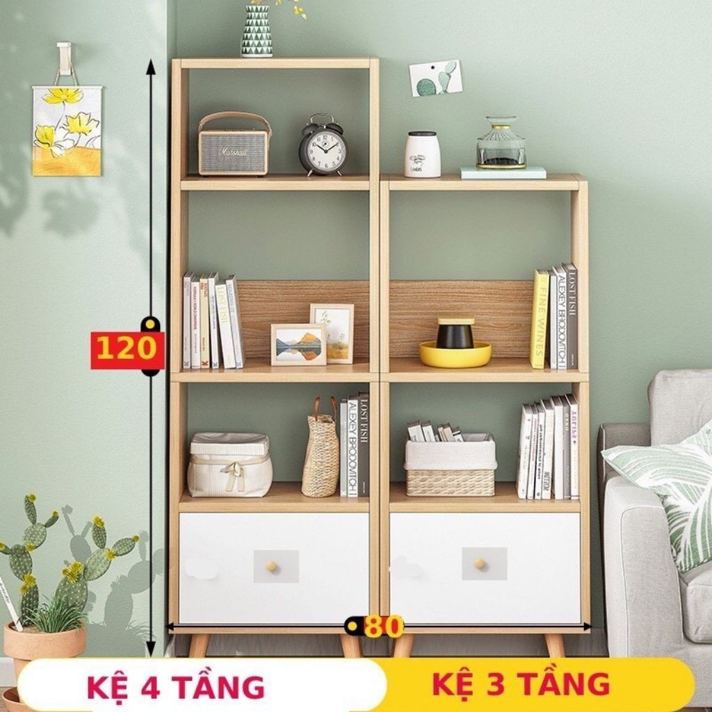 Tủ sách, kệ sách trang trí phong cách Bắc Âu sang trọng, bền đẹp