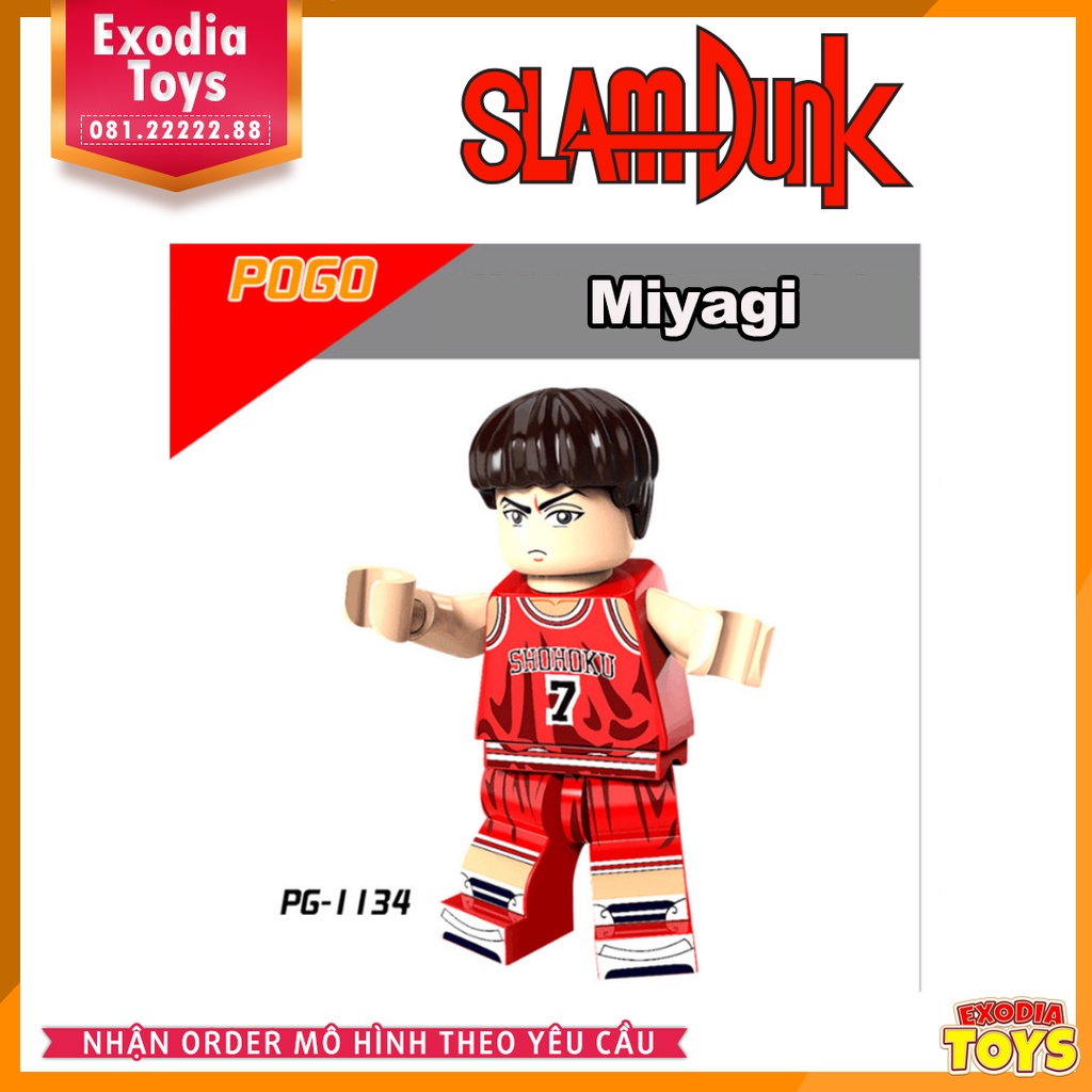 Xếp hình Minifigure nhân vật  Slam Dunk Cao Thủ Bóng Rổ đội Shohoku - Đồ chơi lắp ghép sáng tạo - POGO 8092