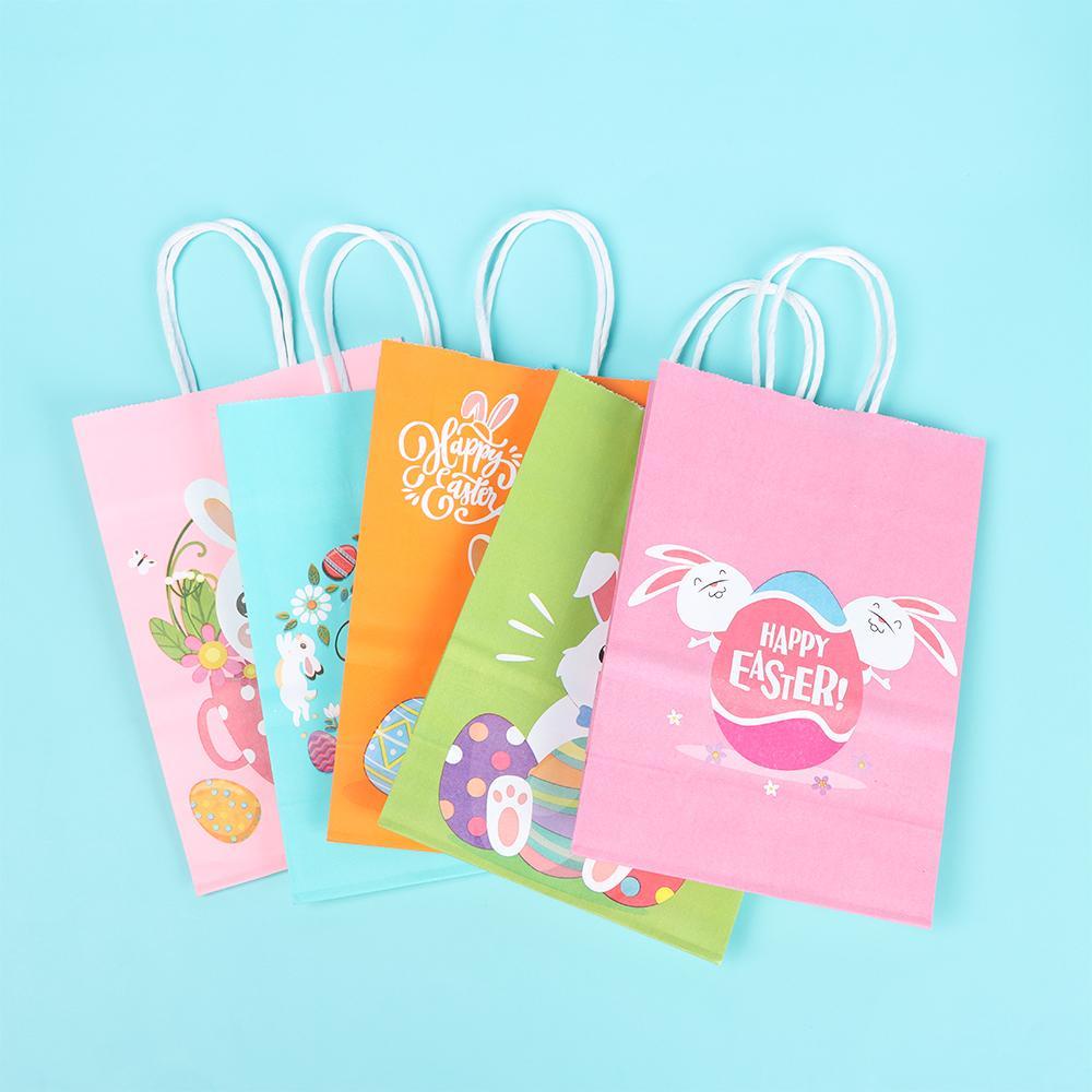 GOGOUP Bộ 4 Túi Giấy Kraft Đựng Bánh Kẹo Phục Sinh