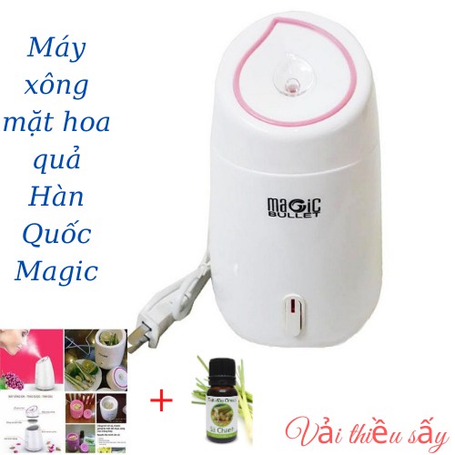 [Tặng kèm 1 lọ tinh dầu] Máy xông mặt hoa quả Magic,Máy hơi da , massage  tươi Magic