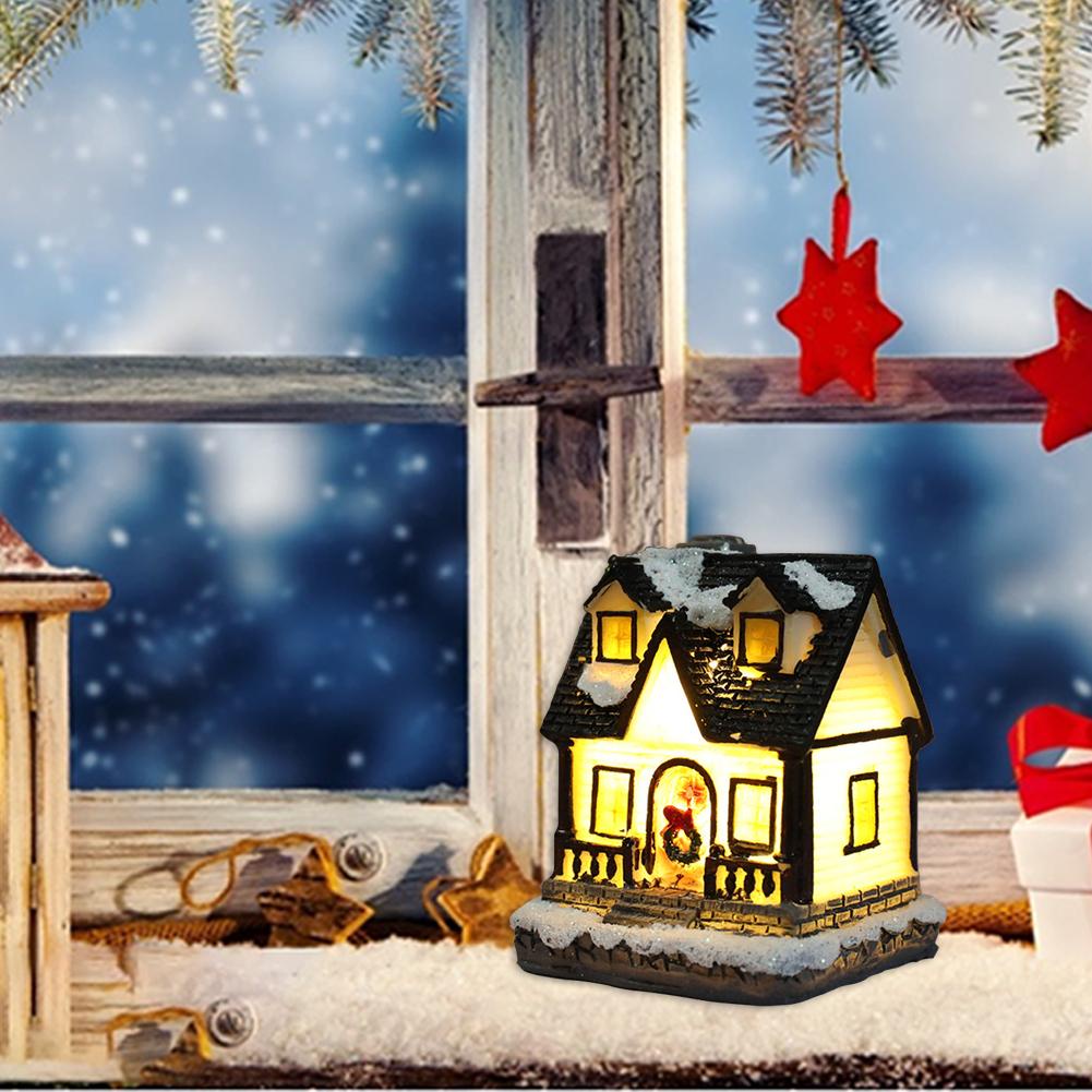 Ngôi Nhà Tuyết Có Đèn Led Phát Sáng Trang Trí Giáng Sinh / Năm Mới