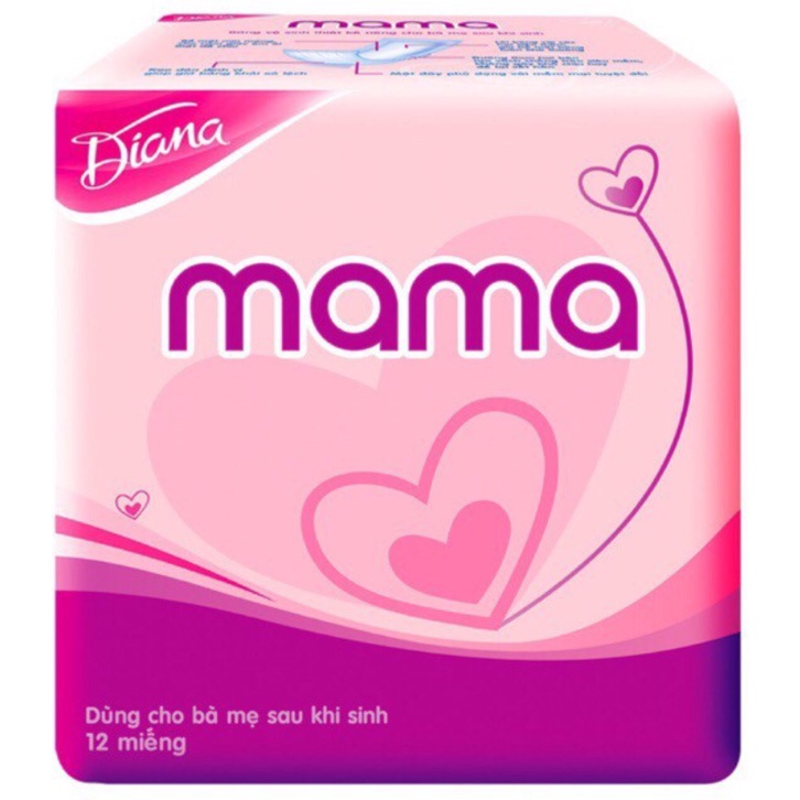 Bỉm Mama Sau Sinh Cho Mẹ Diana Bịch 12 Miếng