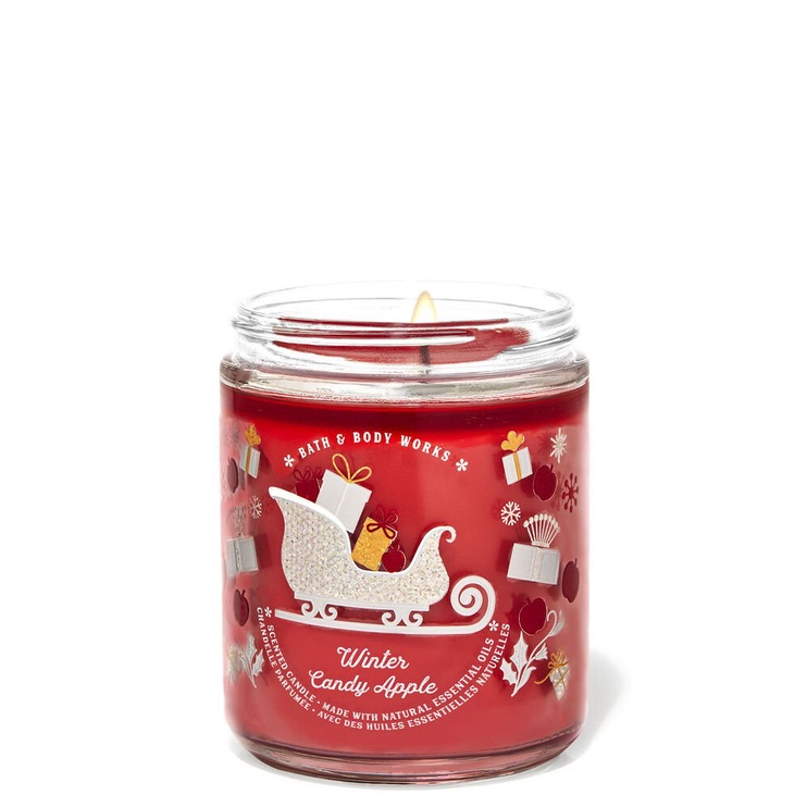 Nến Thơm 1 Bấc Bath &amp; Body Works mùi Winter Candy Apple