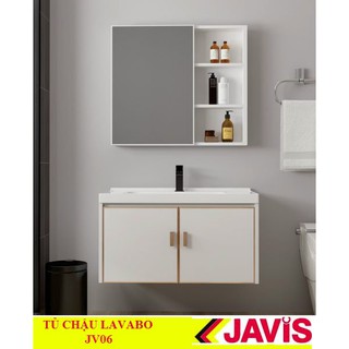 Tủ lavabo nhôm liền chậu JAVIS LT JV-06 công nghệ men Nano cao cấp, chống bám bẩn và diệt khuẩn, siêu bền..