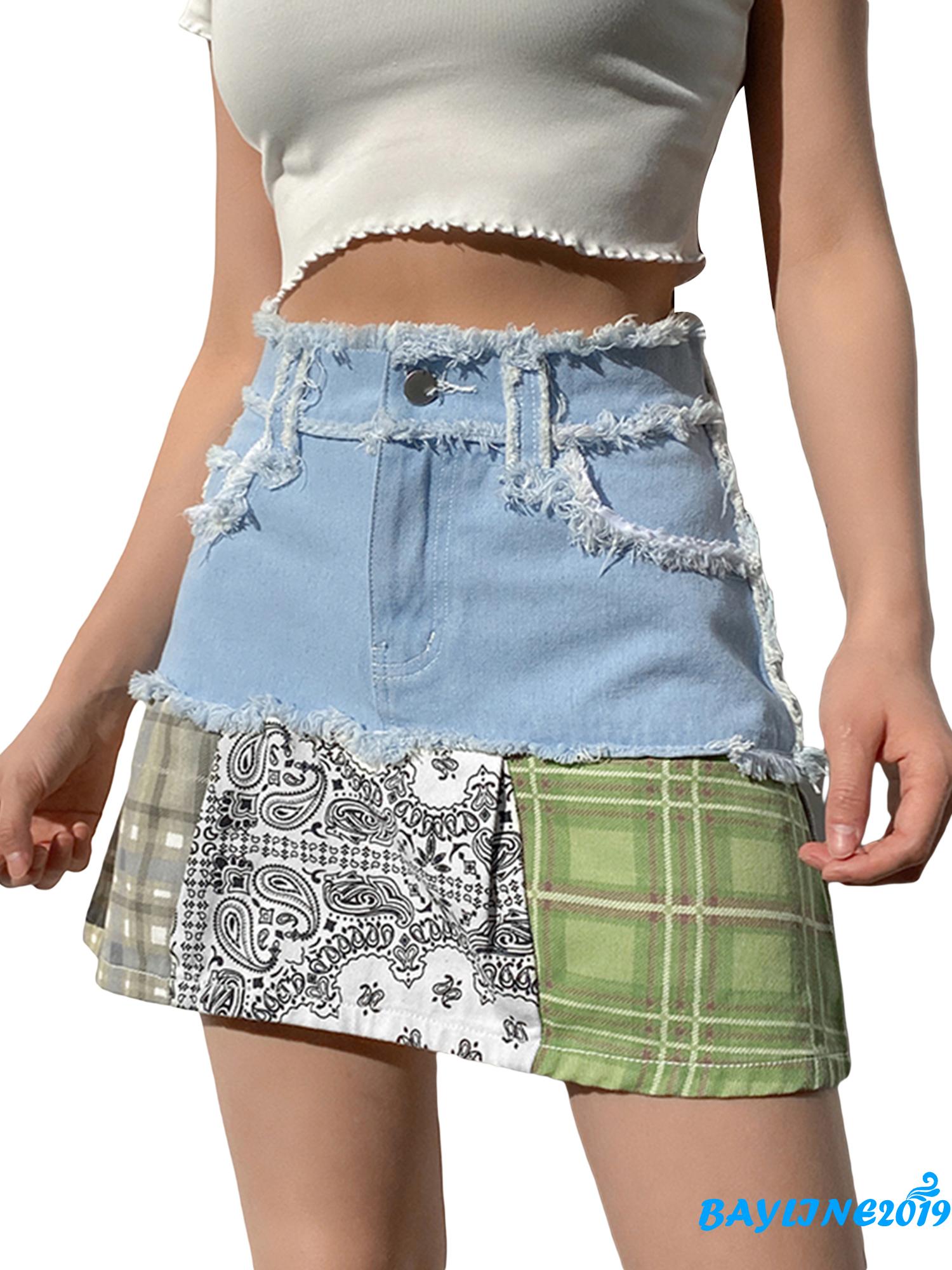 Chân Váy Jeans Lưng Cao Thời Trang Cho Nữ | BigBuy360 - bigbuy360.vn