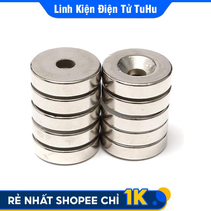 Nam Châm Có Lỗ Làm Cần Câu Cá Đồ Chơi Lỗ 2mm 6.5X1.5mm