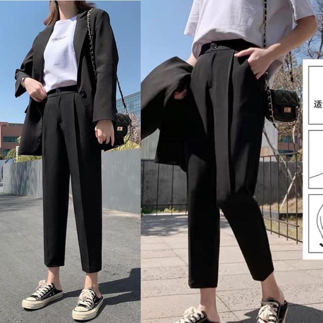 Quần baggy vải tuyết mưa cạp cúc siêu hot