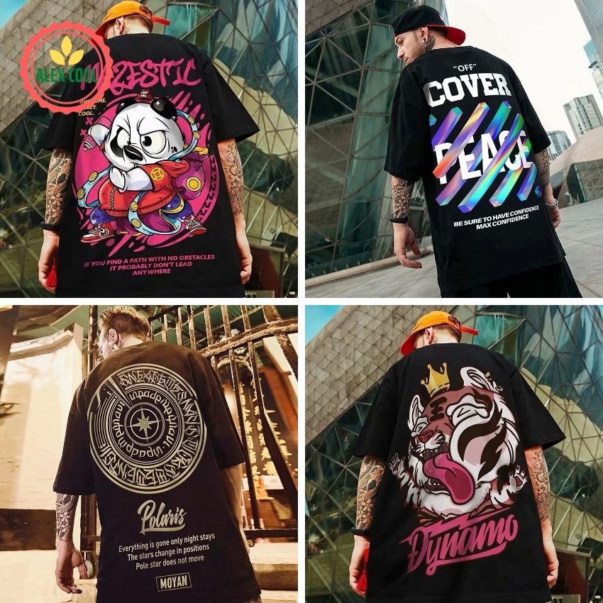 Áo thun nam nữ áo phông nam tay ngắn cổ tròn chất cotton co giãn 4 chiều hình gấu võ thuật panda alex cool