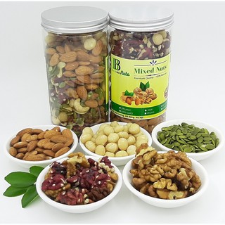 Mix 5 Hạt Dinh Dưỡng 300gr : Óc Chó, Hạt Điều, Hạnh Nhân, Macca, Hạt Bí Xanh