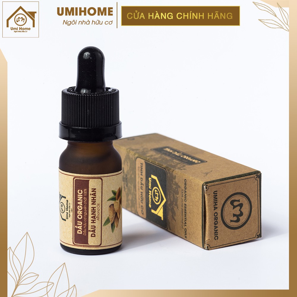 Đắp mặt nạ dưỡng da và chống lão hoá da với Dầu Hạnh nhân (10ml) và bột Cám Gạo Umihome | Tặng dầu Quả bơ (10ml)