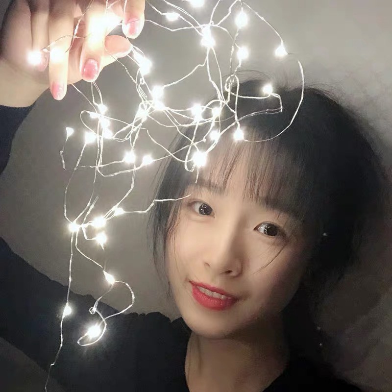 Đèn Fairy Light 5 mét đom đóm dùng PIN CR2032 ( vàng nắng)